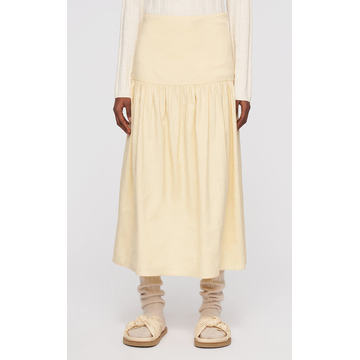 Samina Linen-Blend Midi Skirt