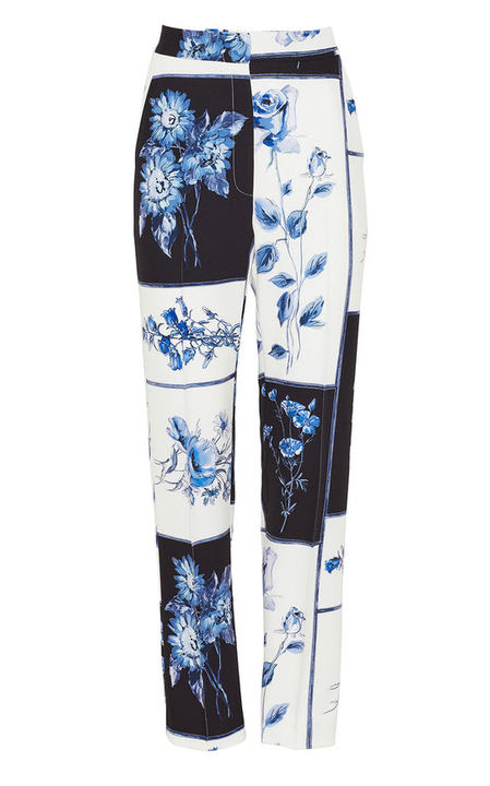 Floral Printed Crepe Demi Pants展示图