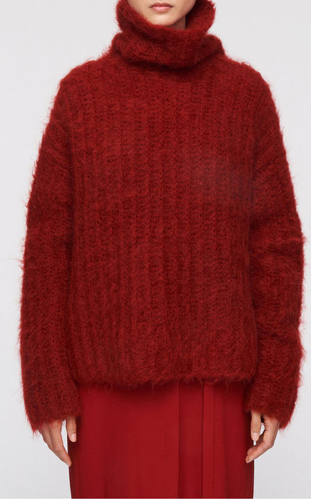 Oversized Mohair-Blend Turtleneck Sweater展示图