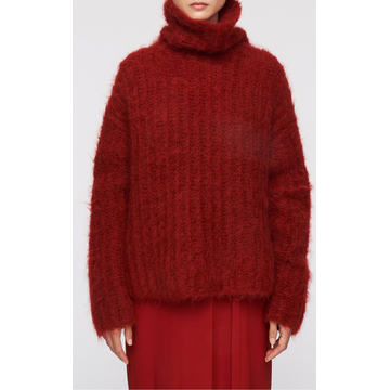 Oversized Mohair-Blend Turtleneck Sweater