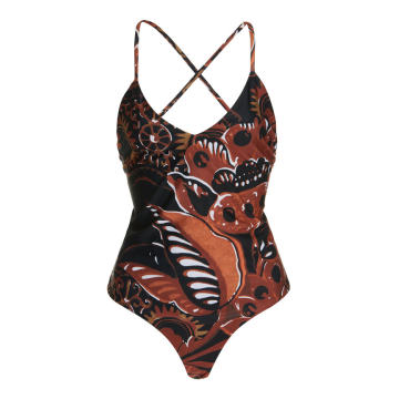 Emma Printed Low-Back One-Piece