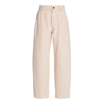 Gia Organic Cotton-Twill Straight-Leg Pants