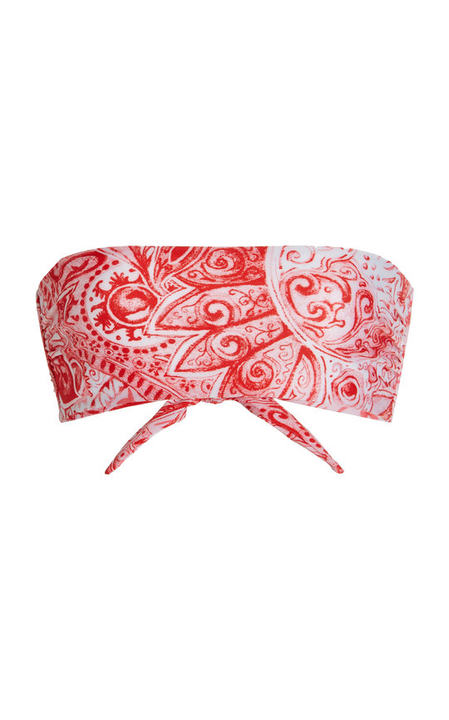 Abigail Printed Bandeau Bikini Top展示图