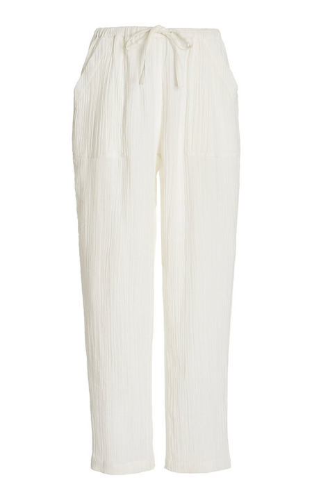 York Organic Cotton-Gauze Straight-Leg Pants展示图