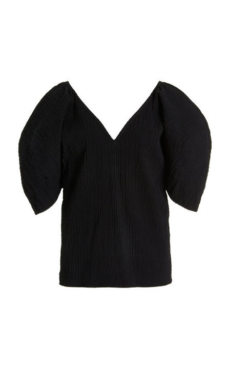 Fia Belted Cotton-Knit Top展示图