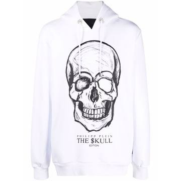 Skull graphic-print hoodie