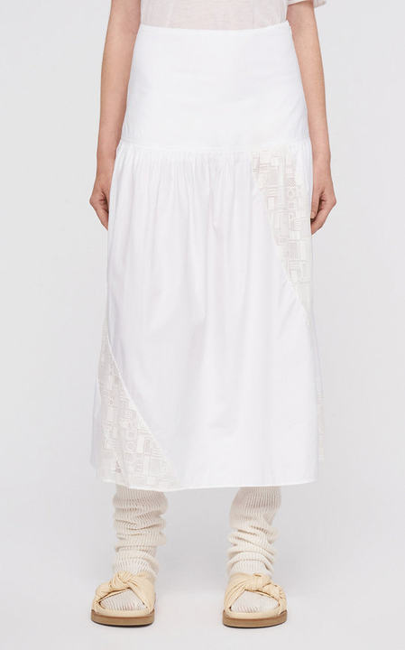 Samina Embroidered Cotton Midi Skirt展示图