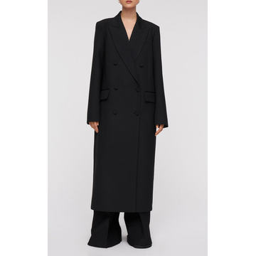 Cafford Double-Breasted Crepe Coat