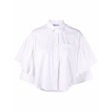 ruffle-sleeve shirt