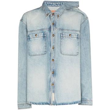 clip shoulder denim shirt