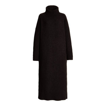 Enzo Ribbed Wool-Cashmere Turtleneck Dress