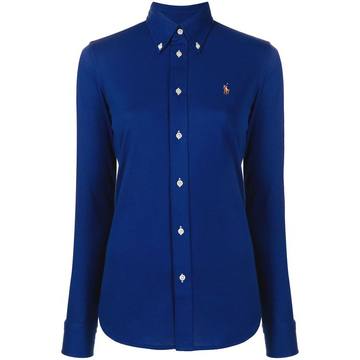 button-collar long-sleeve shirt