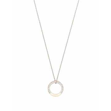 engraved-circle pendant necklace