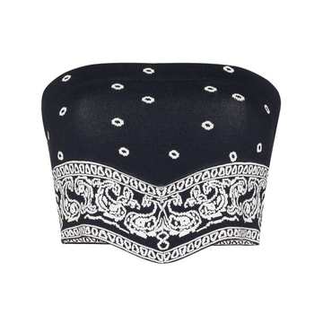 Shane off-shoulder bandana crop top