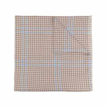 reversible tricolour check scarf