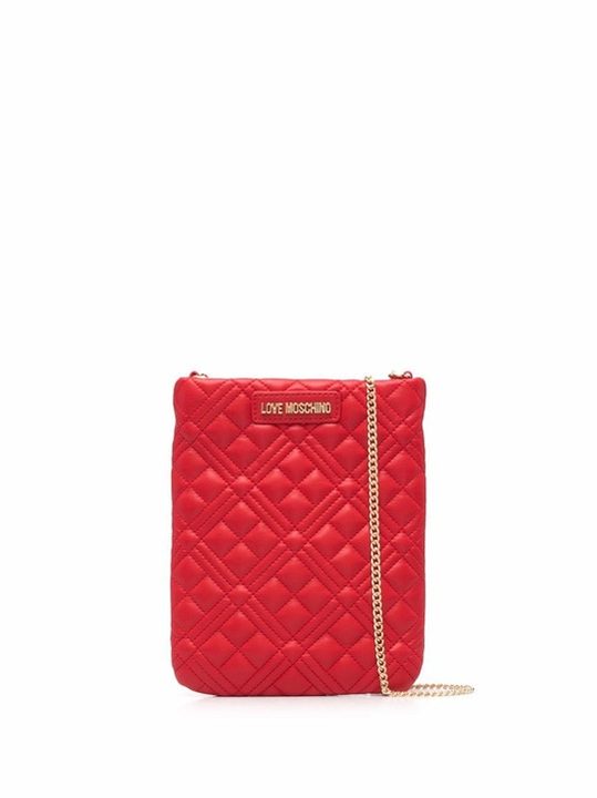 thin quilted faux-leather bag展示图