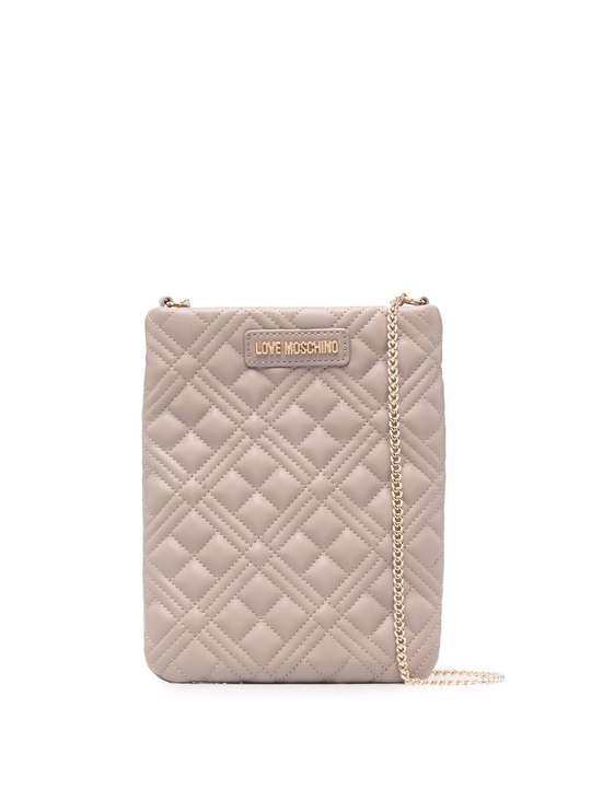 thin quilted faux-leather bag展示图