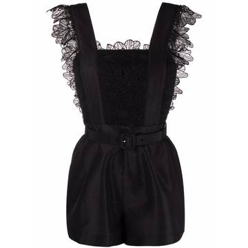 lace-panel playsuit