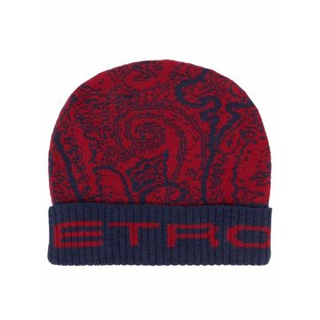 paisley-pattern wool beanie