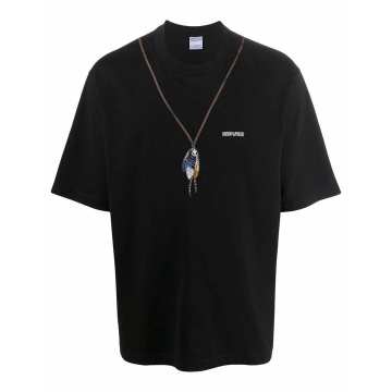 necklace print logo-print T-shirt