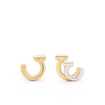 plated two-tone earrings