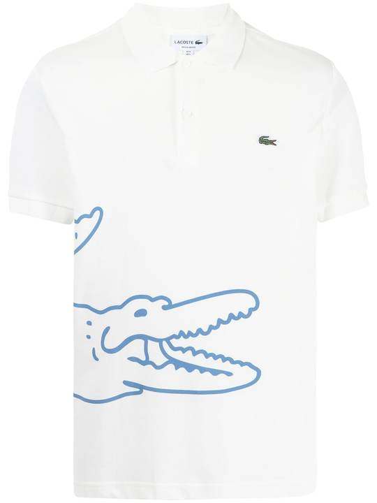 logo-print short-sleeved polo shirt展示图