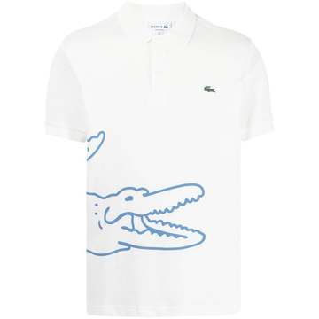 logo-print short-sleeved polo shirt