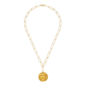 Il Leone Medallion 24K Gold-Plated Necklace