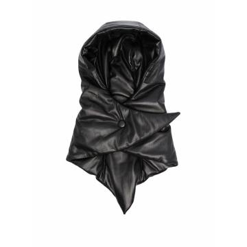 leather-look padded hood