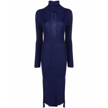 fine-knit roll neck dress