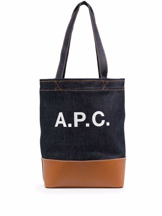 Axel logo-print denim tote bag展示图