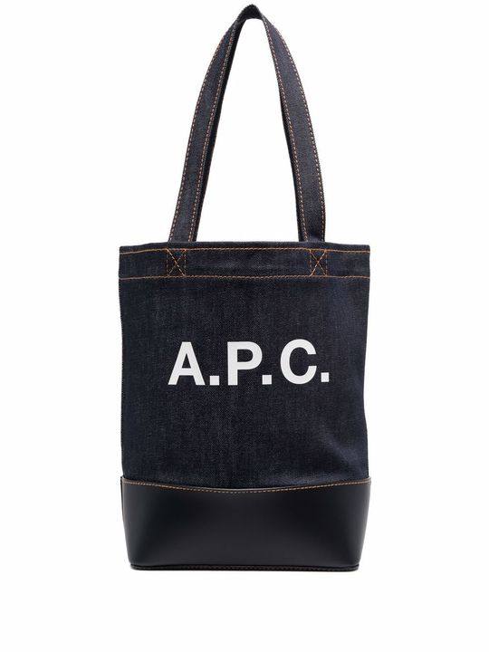 Axel logo-print denim tote bag展示图