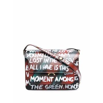 Trunk slogan-print shoulder bag