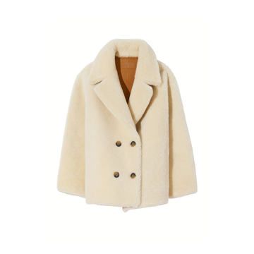 Addie Double-Breasted Shearling Coat