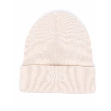 logo cashmere beanie hat