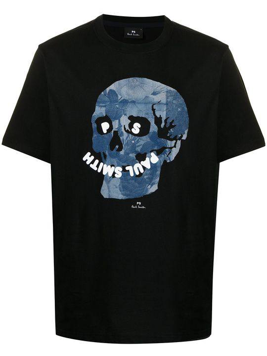 skull-print organic-cotton T-Shirt展示图