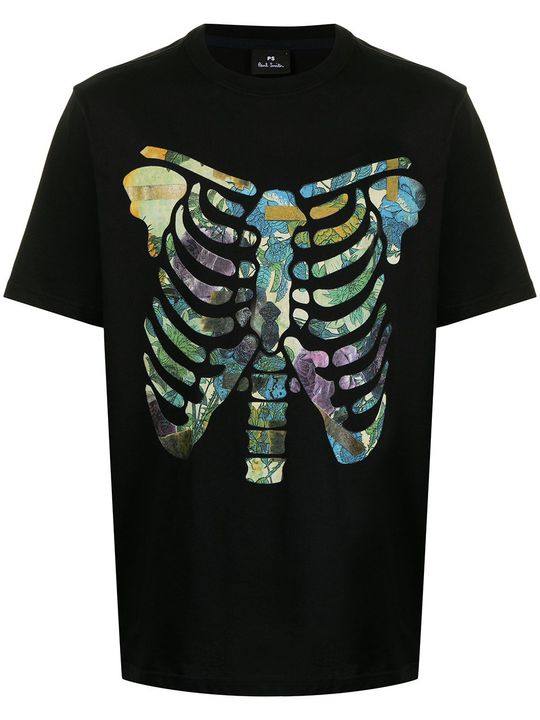 skeleton-print organic-cotton T-Shirt展示图