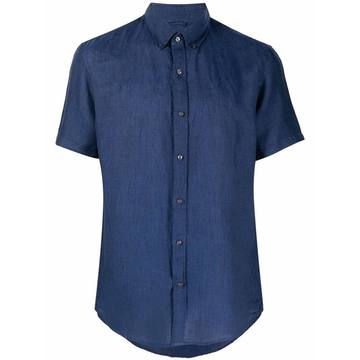 button-down short-sleeve linen shirt