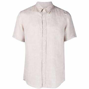button-down short-sleeve linen shirt