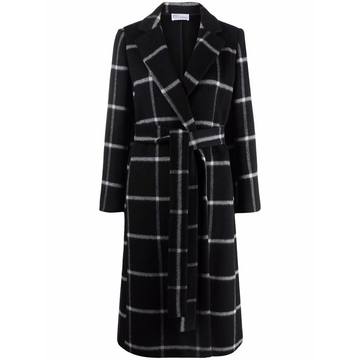 check wrap coat