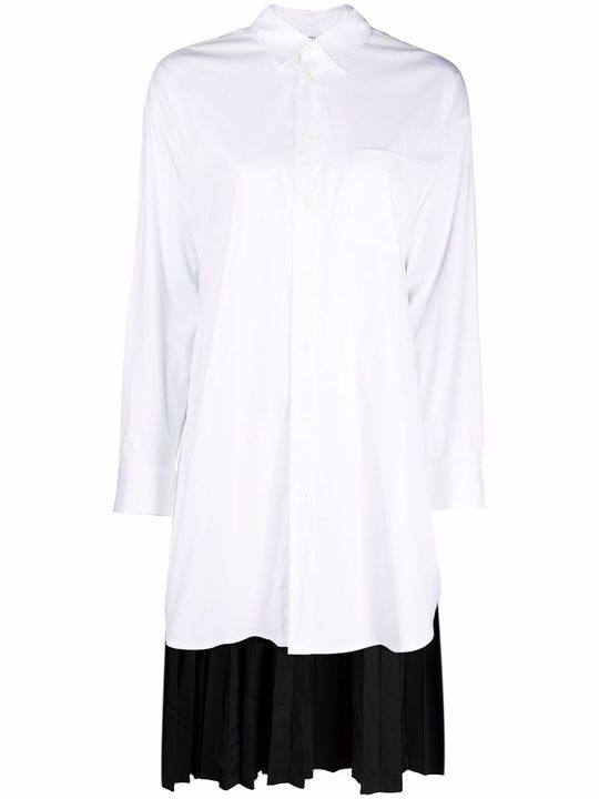 contrast-panel oversized shirt展示图