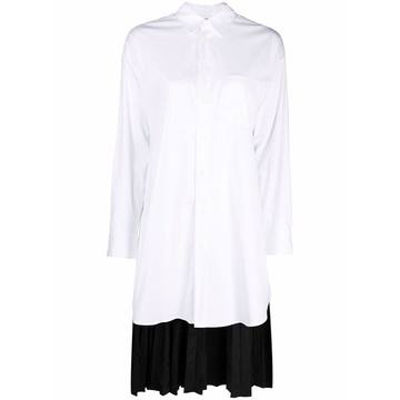 contrast-panel oversized shirt