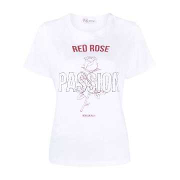 Red Rose-print short-sleeve T-shirt