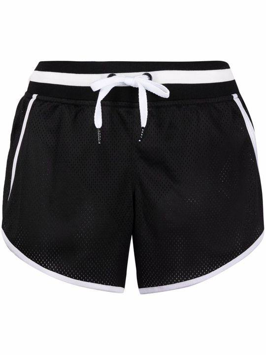 contrast-trim mesh effect shorts展示图