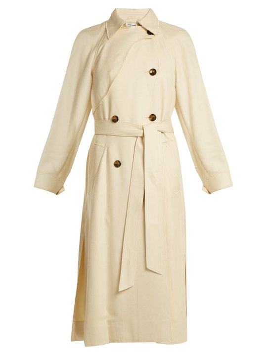 Dakotah double-breasted tie-waist trench coat展示图