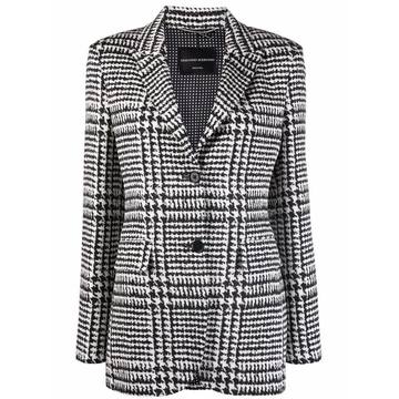 houndstooth-pattern blazer