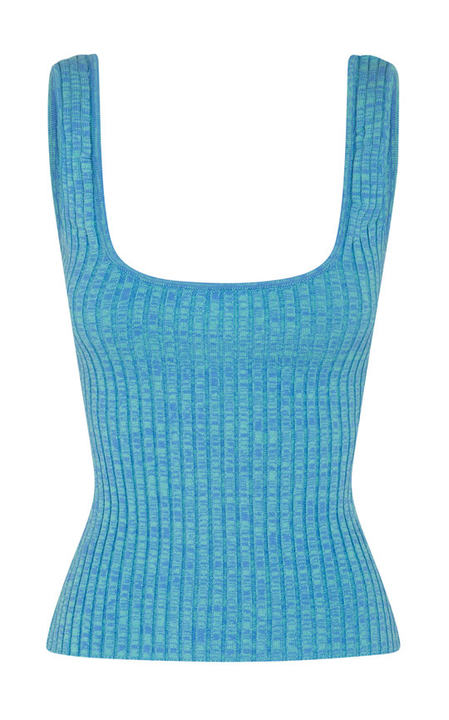 Lara Ribbed Cotton Tank Top展示图