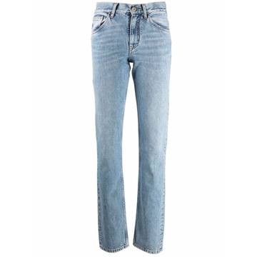 straight-leg denim jeans