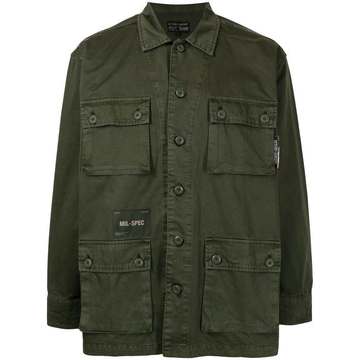 cargo-pocket cotton shirt