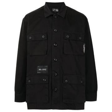 cargo-pocket cotton shirt